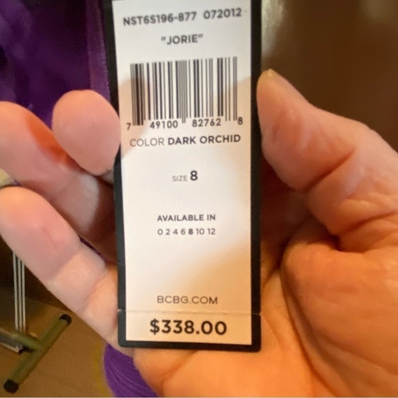 NWT BCBG MaxAzria Mini Dress With Removable Straps In Deep Orchid.! - Picture 3 of 10